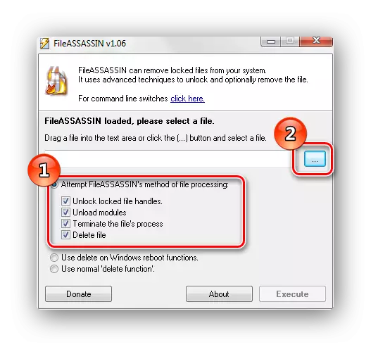 FileASSASIN postavke deinstalacije Windows 7