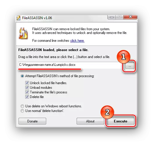 Fileassasin Usuń folder Windows 7
