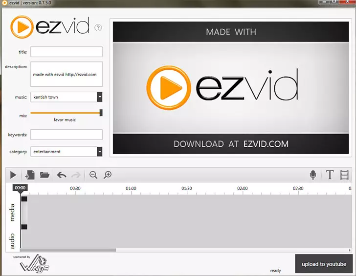 Free program for writing from the EZVID screen