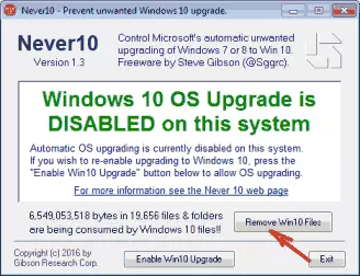 Fshirja e skedarëve të instalimit të Windows 10