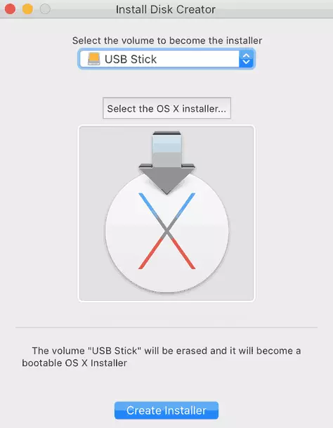 Instal disk disk kanggo MacOS
