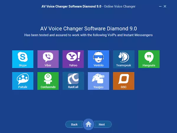 Zmena hlasu online v AV Voice Changer