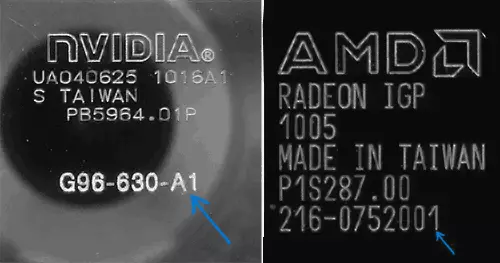 Žymėjimo NVIDIA ir AMD grafikos lustai