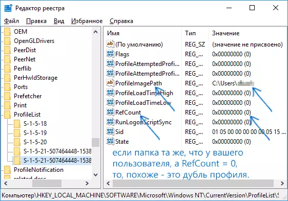 Afrit notandi snið í Windows 10 skrásetningunni