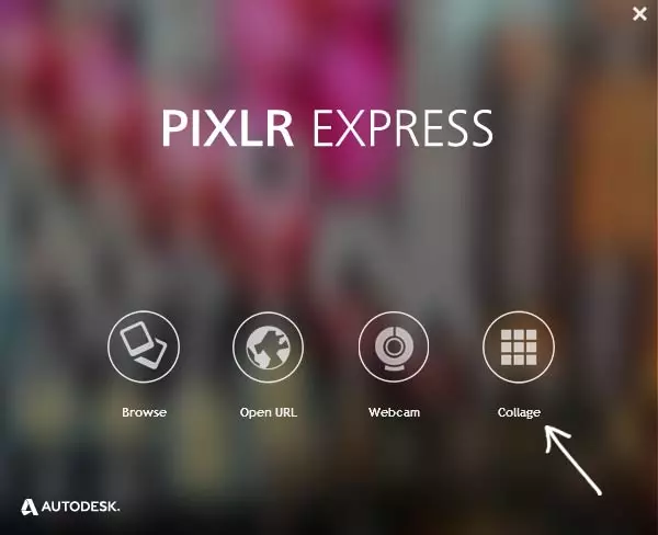 Creu collage yn Pixlr Express
