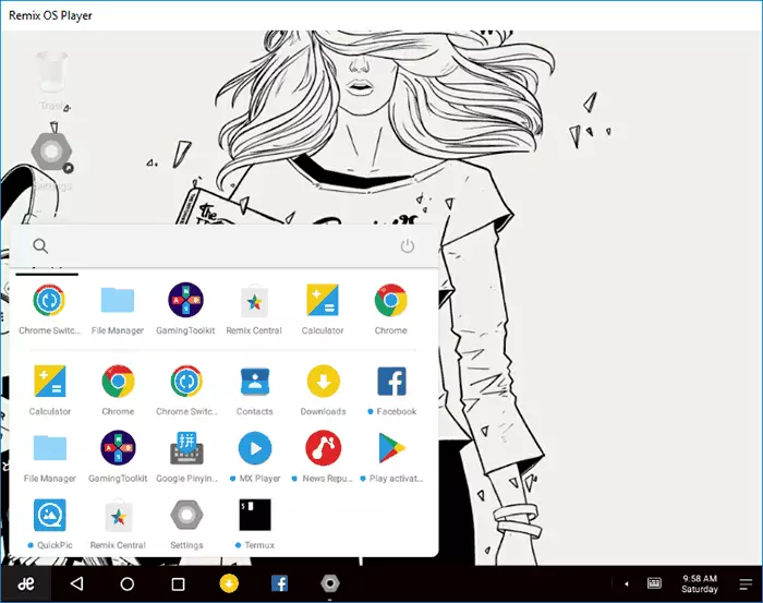 Main Window Remix OS Player Emulator