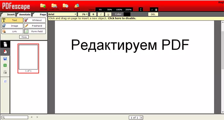 Editing PDF online