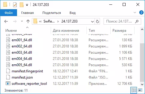 תיקיה עם software_reporter_tool.exe.