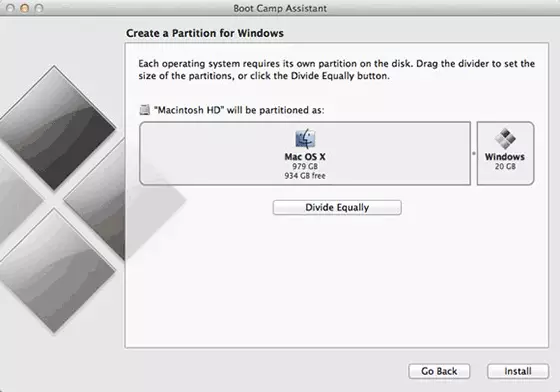 Voľba diskový oddiel pre inštaláciu Windows