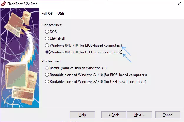 Creazione di un Windows 10 per andare UEFI o un'unità flash Legacy