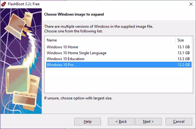 Selezione di Windows 10 Editor