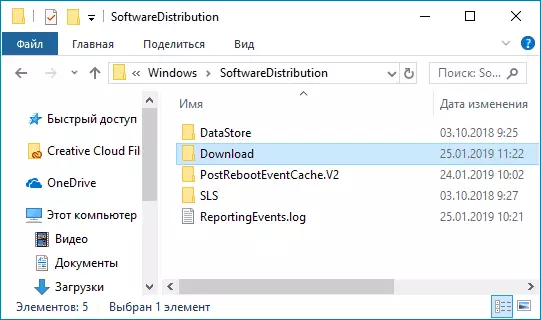 Folder Softwaredistribution ing disk C
