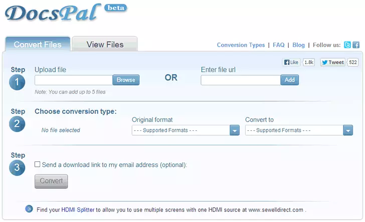 Online konverze dokumentů v DocSPAL
