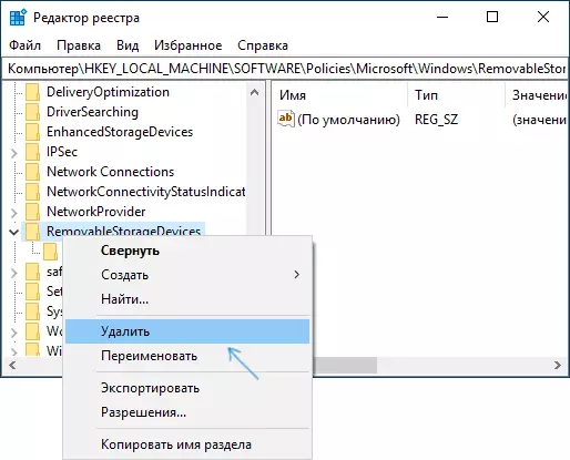 Фиксирайте никакъв достъп до целевата папка в системния регистър на Windows