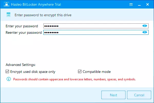 BitLocker Anywhere Encryption Password