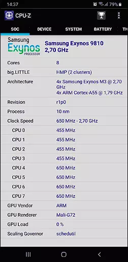 Koji je procesor na telefonu u CPU-Z