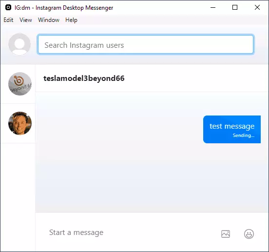 Instagram Direct Messenger program számítógéphez