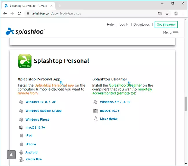 Download Splashtop Personal from the official site