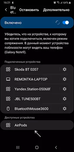 Airpods-serĉado de Android-telefono