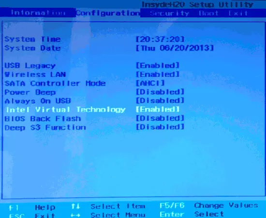 Na-enyere Virtulization na BIOS Laptop