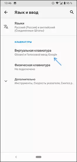 Gestió de Virtual o teclats de pantalla Android