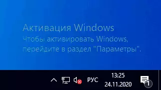 Nachricht über die Notwendigkeit, Windows auf dem Bildschirm zu aktivieren