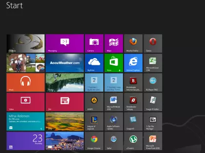 Windows 8 מטרו התחל מסך