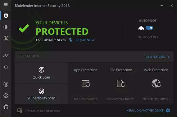 Security sa Internet sa Bitdefender 2018