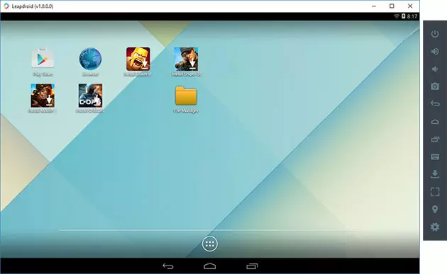 LEAPDROID Emulator Android screen