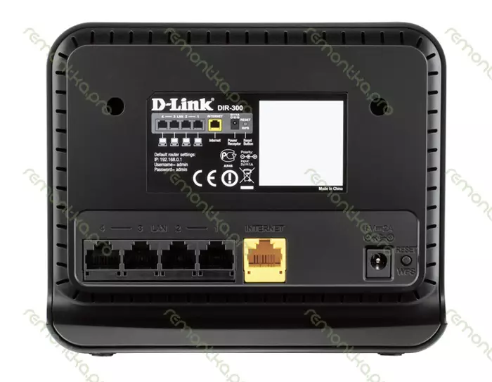 Wi-Fi router D-LINK DIR-300 NRU REV. B7 hátulnézet