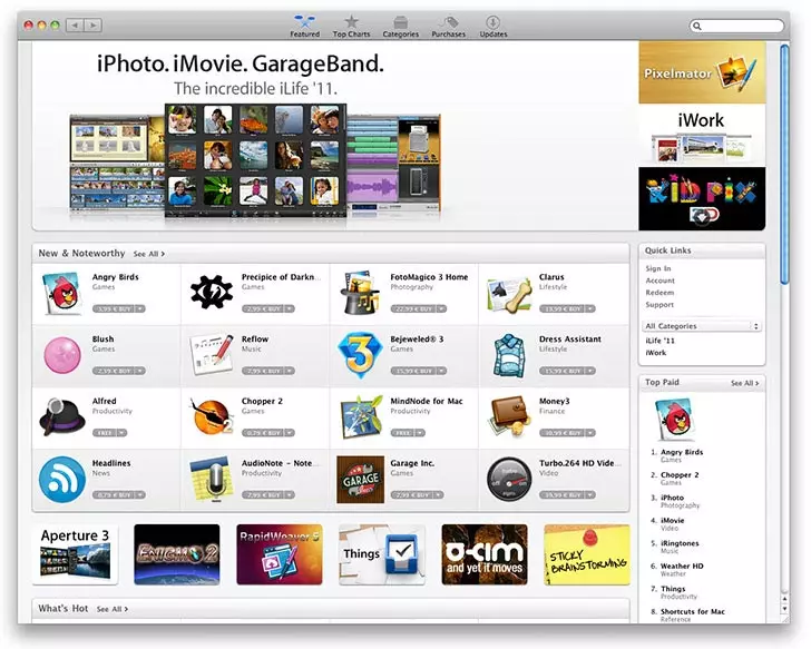 Ohun elo itaja itaja itaja Mac App Store