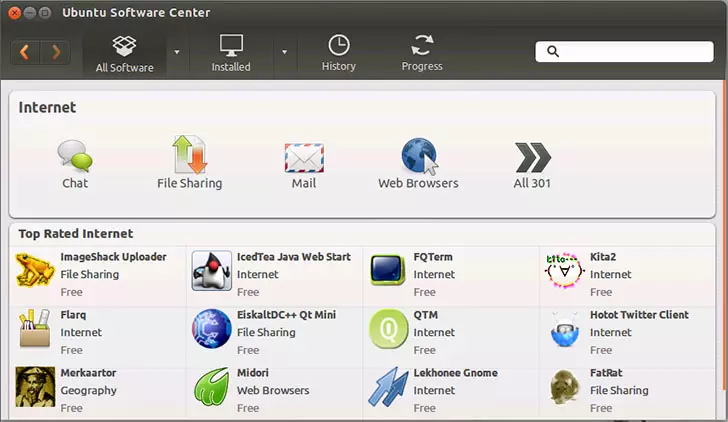 Xarunta Software-ka Ubuntu.