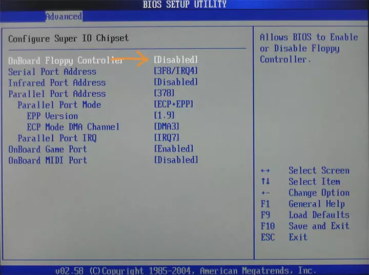 Onemogući disk floppy kontroler