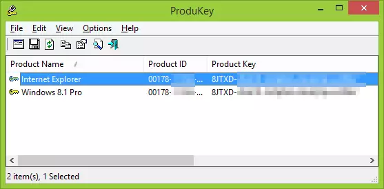 Displaying Windows key in PRODUKEY