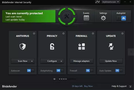 BitDefender Security Interface 2014