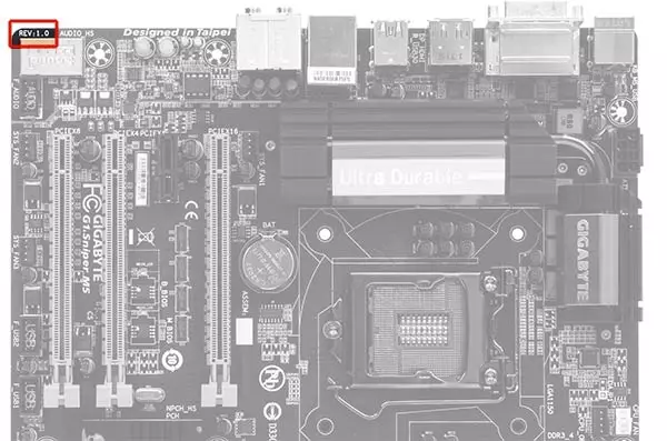 Information on the revision of the motherboard