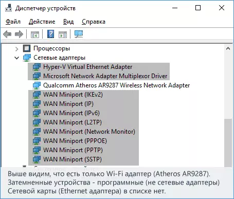 Network Adapters in Device Manager
