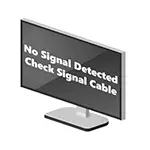 Hvad skal man gøre, hvis der ikke er noget signal på skærmen