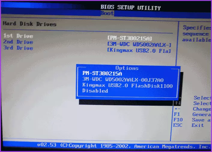 Installing a flash drive as a device download to bios