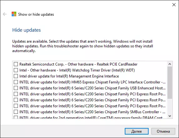 Desactivar a actualización do controlador usando a utilidade de Microsoft