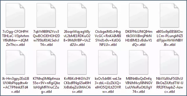 Encrypted files with .XTBL extension