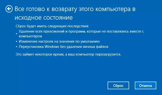 Kør Windows 10 Nulstil