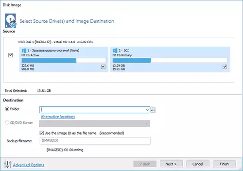 Creating a backup of Windows 10 in Macrium Reflect