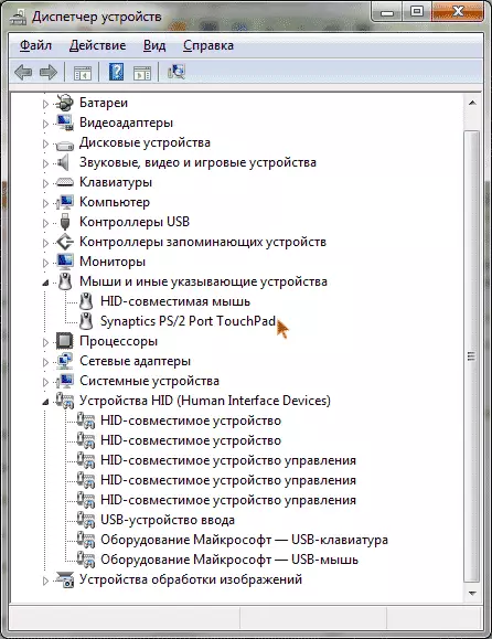 Touchpad u Device Manager