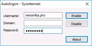 SysInternals Autologon for Windows