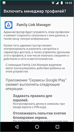 Aktiveer Family Link Manager