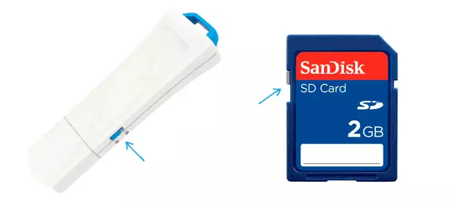 Record Protection Switch on Flashing or Memory Card