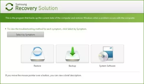 Samsung Recovery Solution Recovery Utilidad