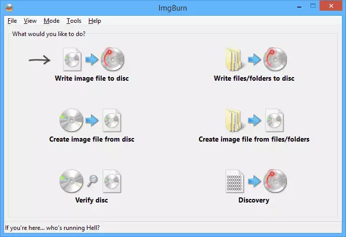 Записване дисково изображение в ImgBurn