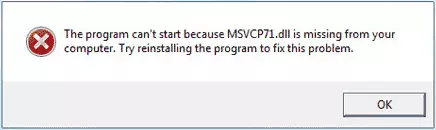 MSVCP71.dll mhux misjuba